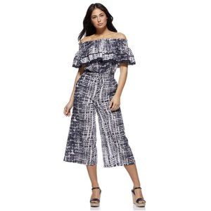 Sofia Jeans by Sofia Vergara Cha Cha Jumpsuit Black Pattern xxl 1x